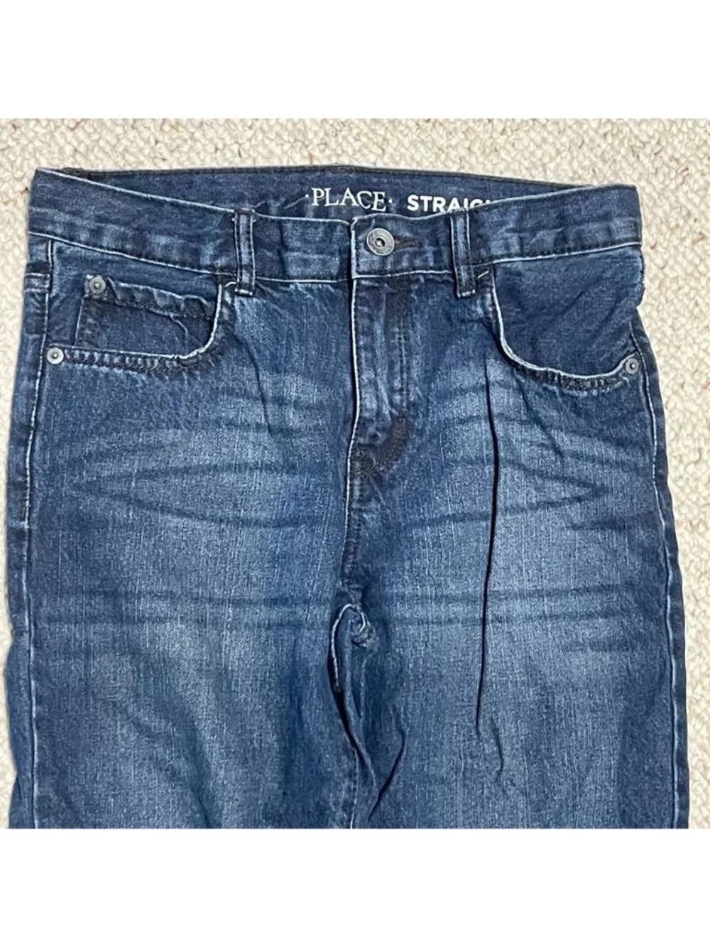 Children's Place Boys Straight Denim Jeans Size 14  Adjustable Waist‎